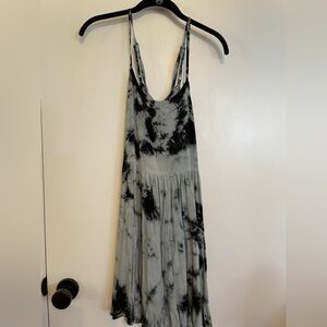 Blue and black wash summer dress